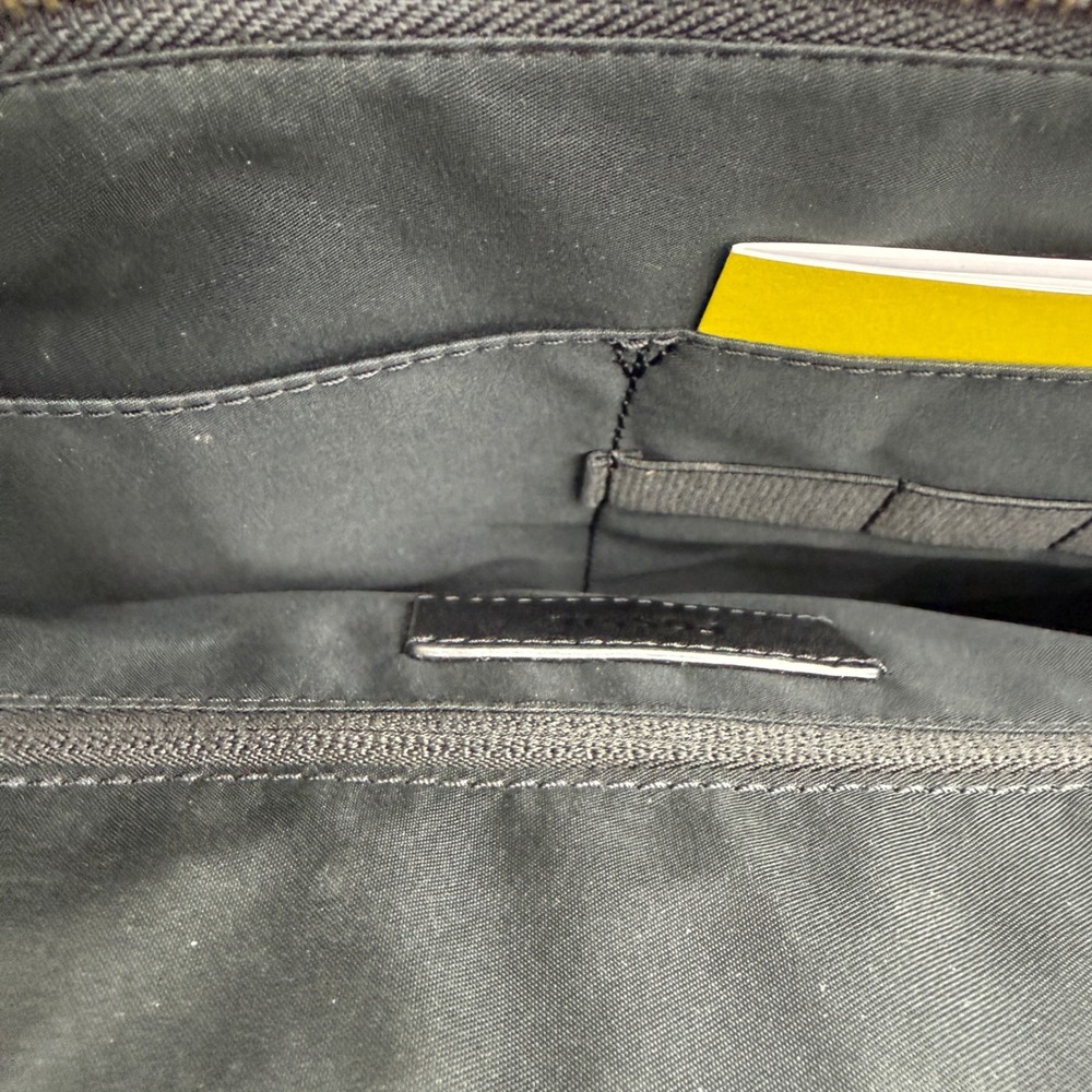 Fossil Haskell Workbag Black Leather Laptop Crossbody Tote Career Business - Picture 6 of 15